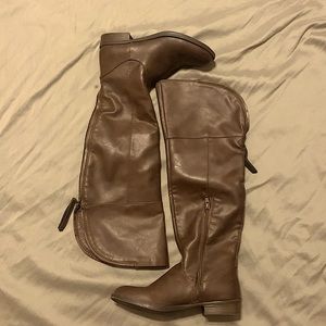 Knee high brown boots